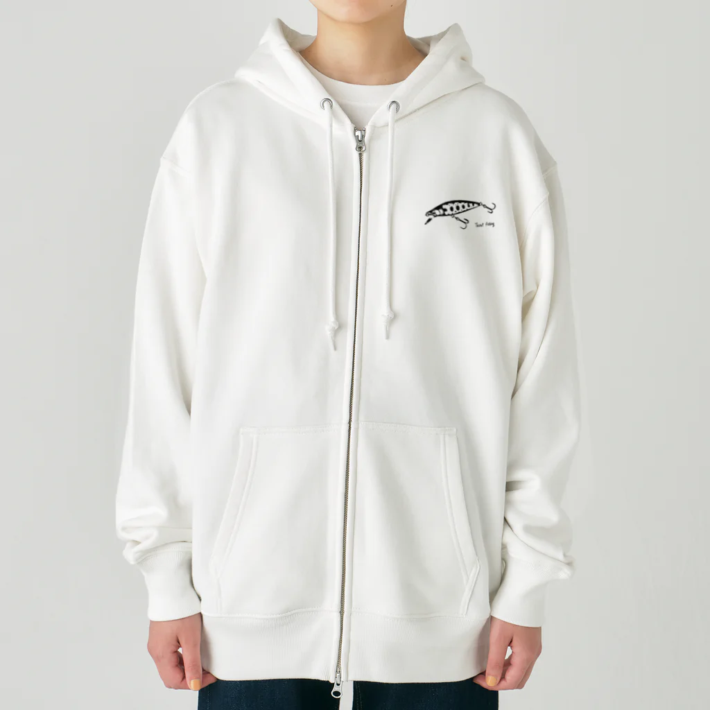 フィッシング&サウナの和風Trout Fishing  Heavyweight Zip Hoodie