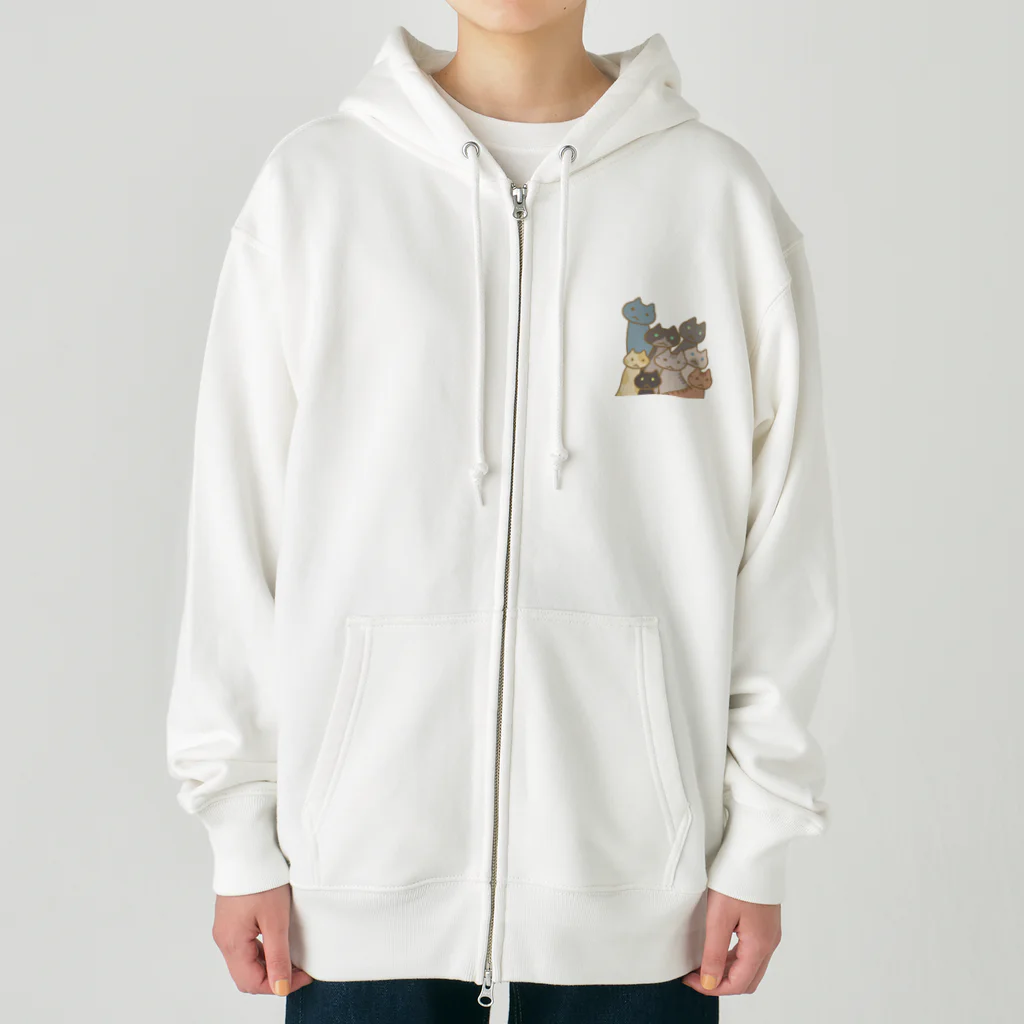 アトリエかののにゃんこ大集合 Heavyweight Zip Hoodie