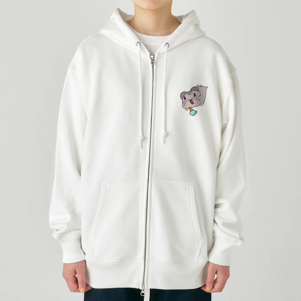 エゴイスト乙女のアイスを落として泣いているハムスター Heavyweight Zip Hoodie