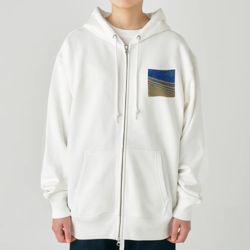 水草の波打ち際（夕暮れ） Heavyweight Zip Hoodie