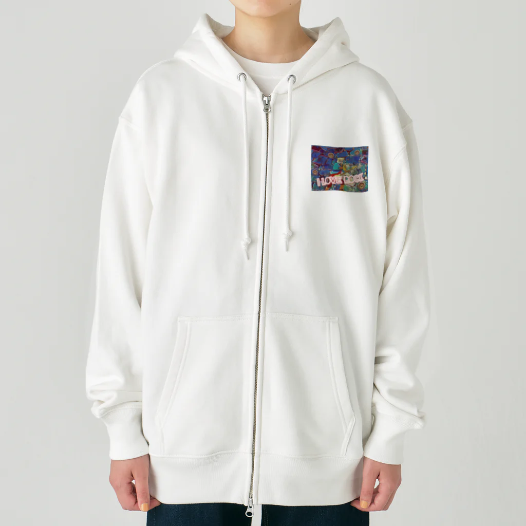 ニャンウィズのニャンウィズ ROCK！ Heavyweight Zip Hoodie