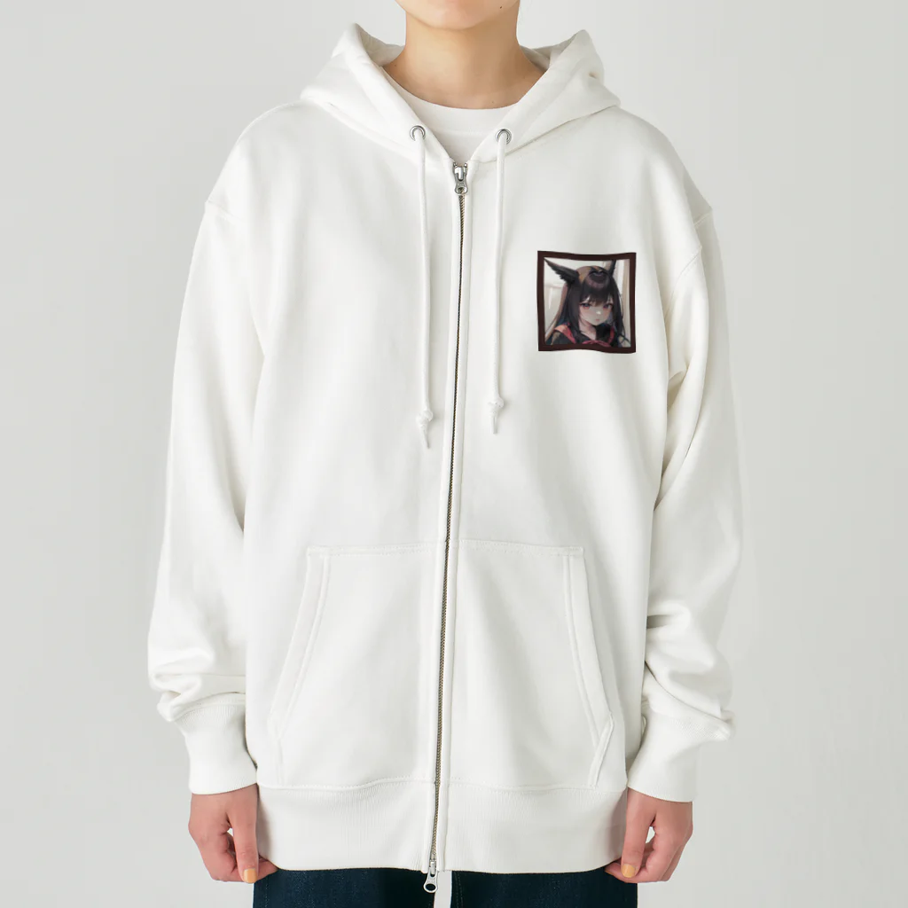 ソノタショップの美少女ねこ Heavyweight Zip Hoodie