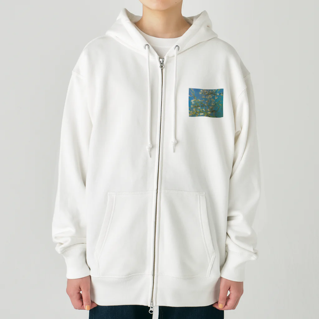 世界の名画館 SHOPのゴッホ「花咲くアーモンドの木の枝」 Heavyweight Zip Hoodie