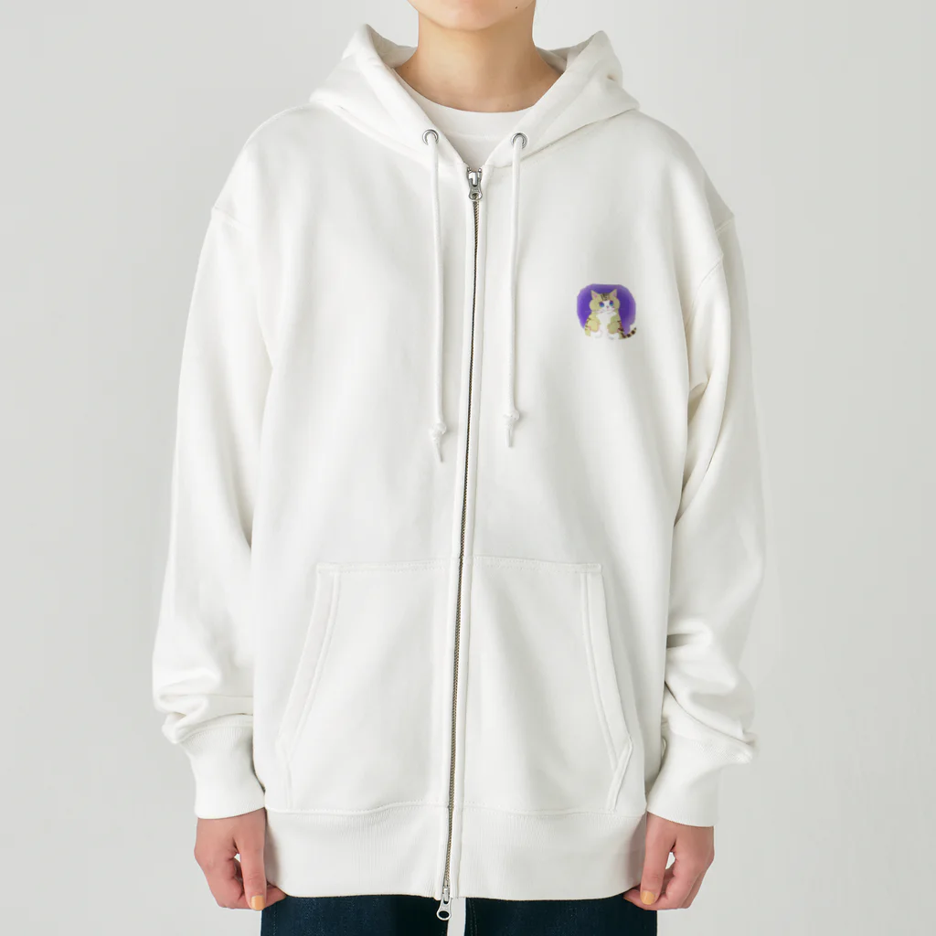 haru-2233のうるうる瞳の可愛いシマシマ猫 Heavyweight Zip Hoodie