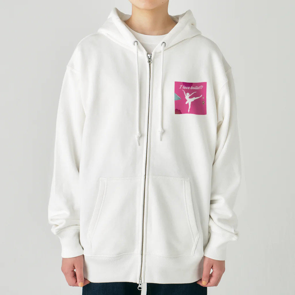 nozomi-mama-shop♪のI love balletグッズ🩰 Heavyweight Zip Hoodie