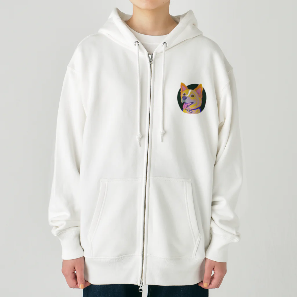 俺のファッションの幸せドック Heavyweight Zip Hoodie