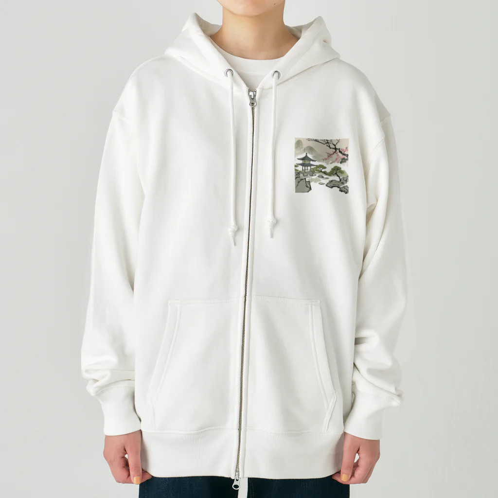 忍者の日本のイラストグッズ Heavyweight Zip Hoodie