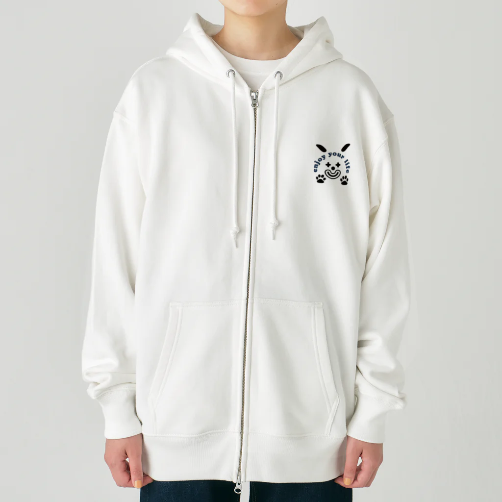 びみょかわアニマルのピエロ犬 Heavyweight Zip Hoodie