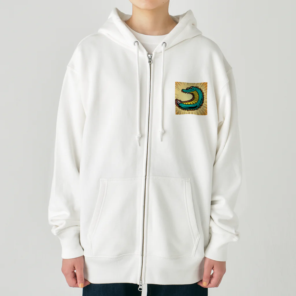 もしもショップの可愛いワニ Heavyweight Zip Hoodie