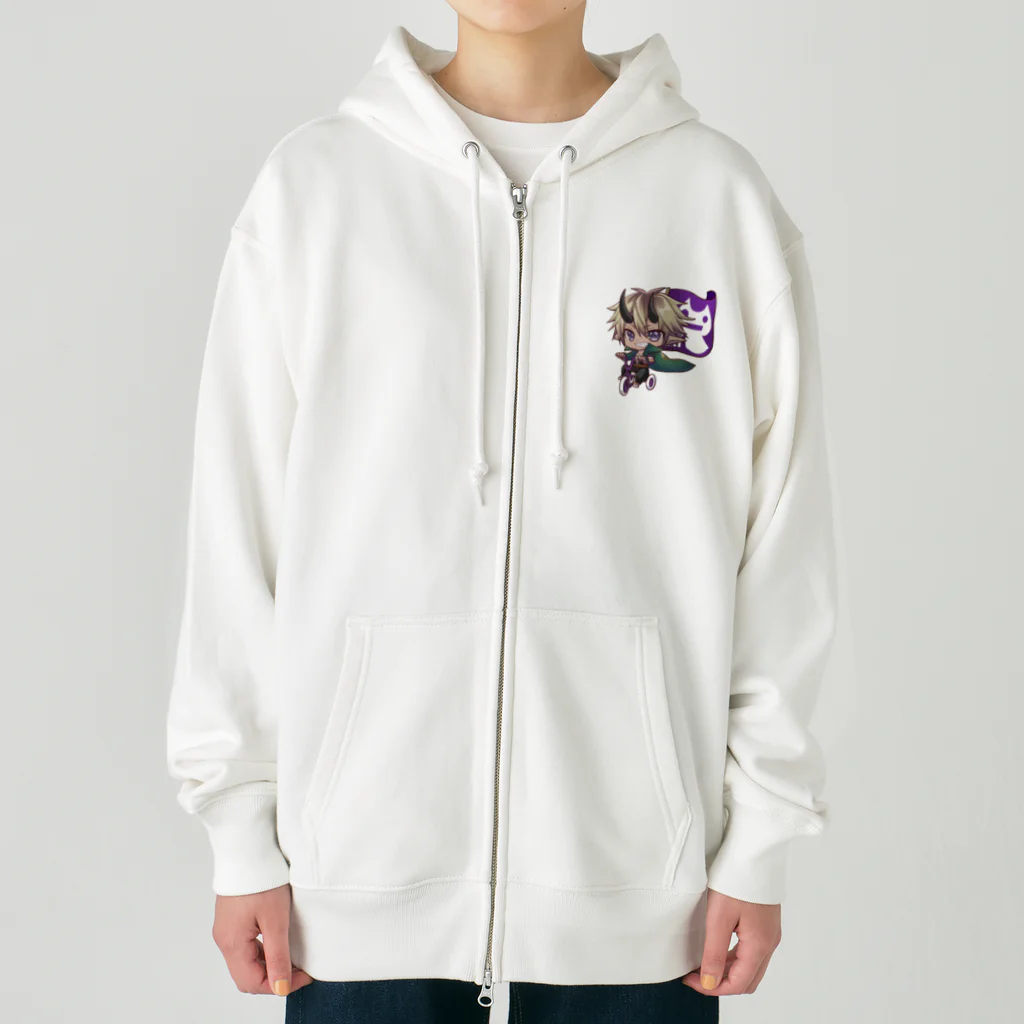 ロキのロキロキ団三輪車アバ雷炎ちゃん Heavyweight Zip Hoodie