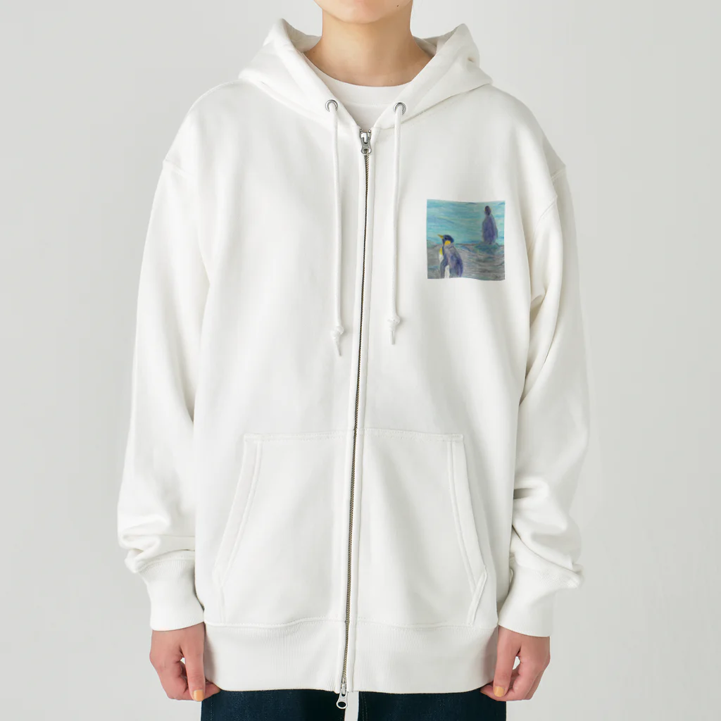 つぎのラピス島ペンギン Heavyweight Zip Hoodie