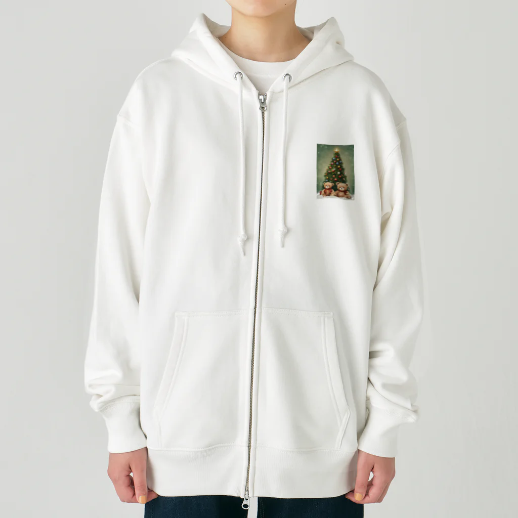 규리shopのテディーベア兄弟のクリスマス Heavyweight Zip Hoodie