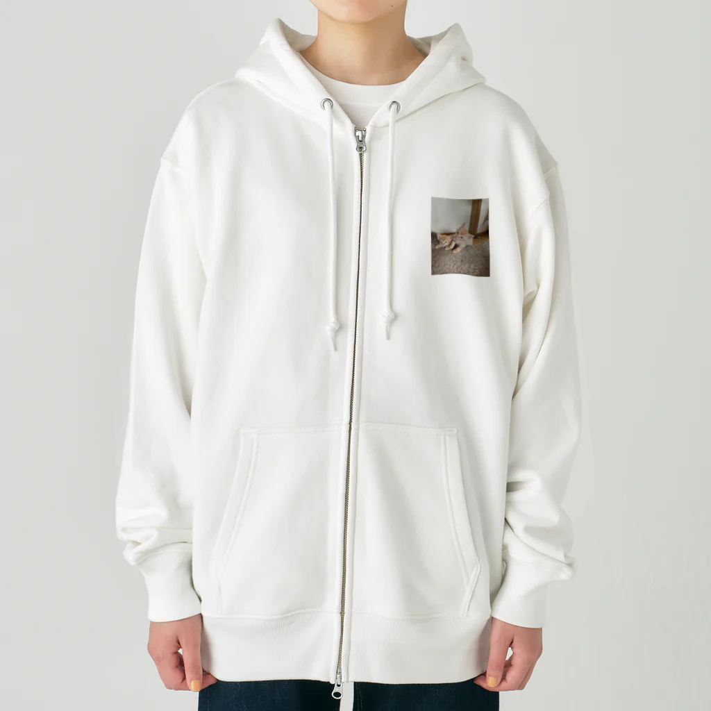 ANAROGUの可愛い猫 Heavyweight Zip Hoodie