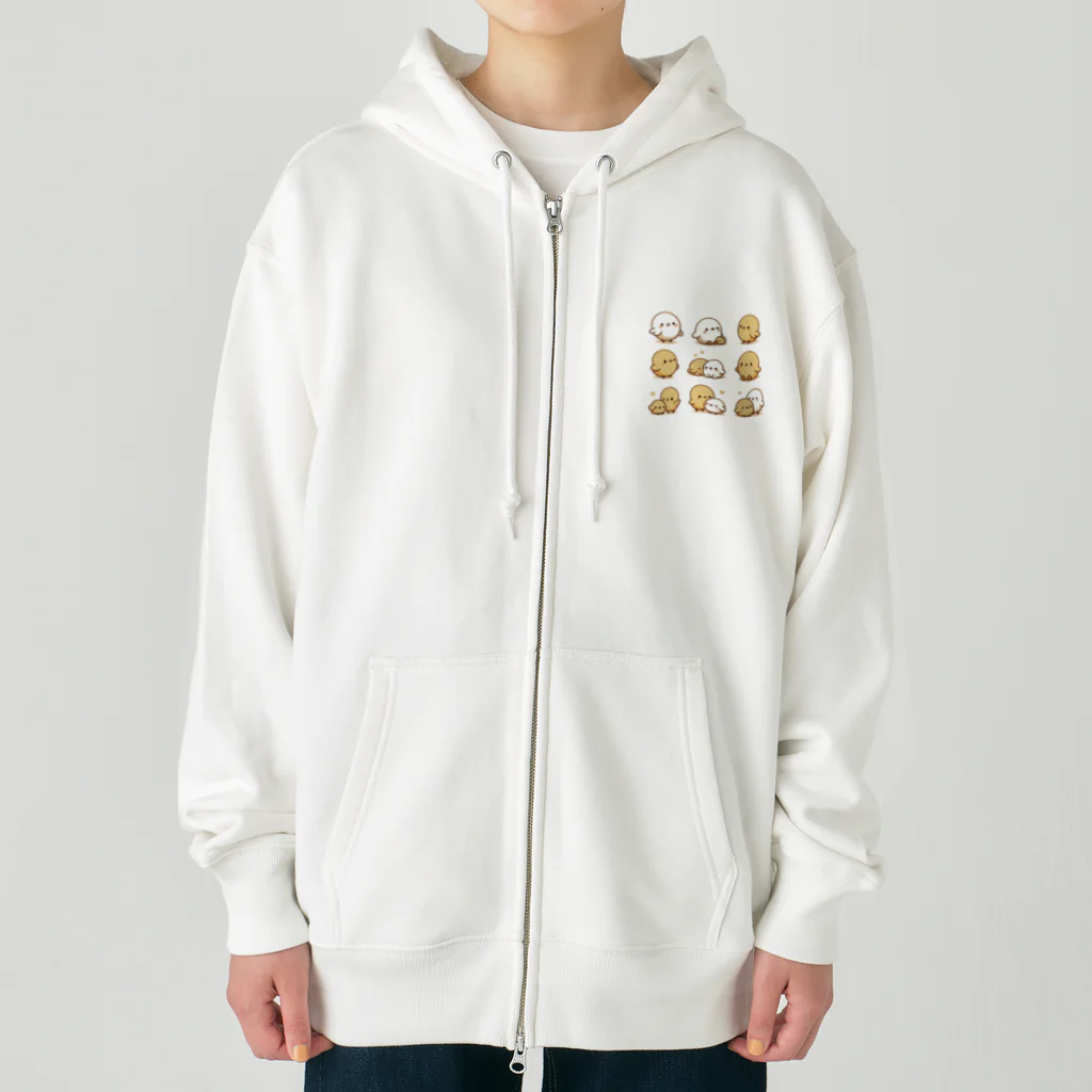 mitsu5872の可愛らしいヒヨコグッズ Heavyweight Zip Hoodie