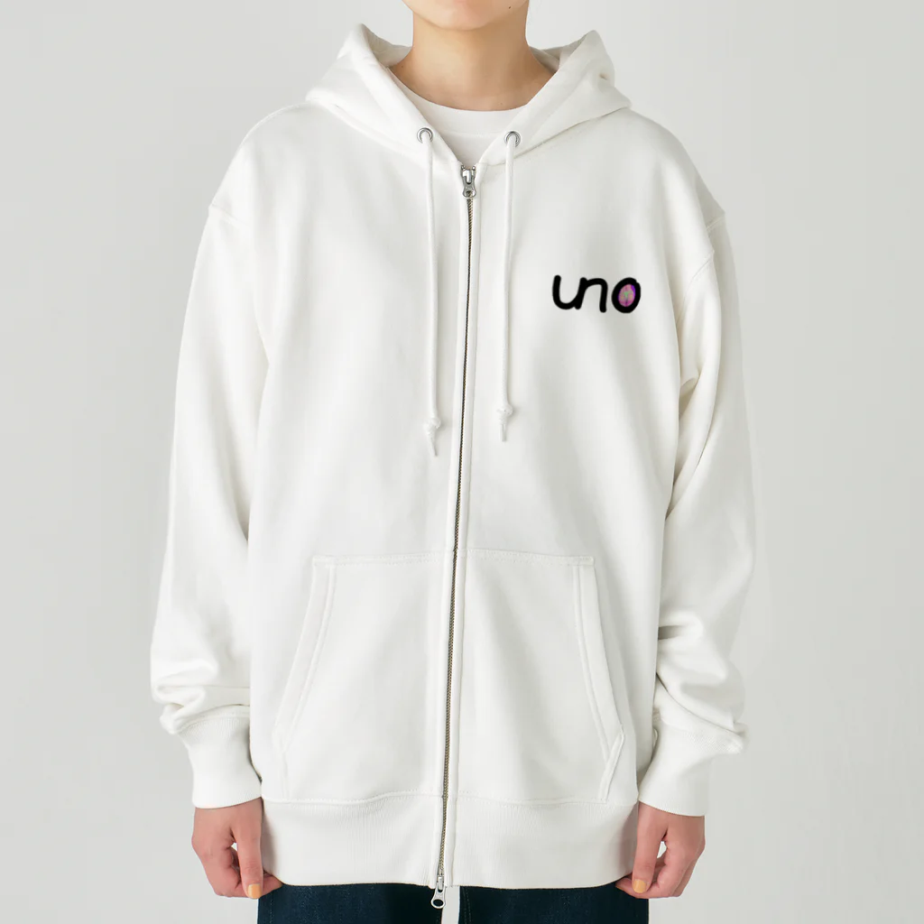 unoのUNOロゴ×ドットビキニヒップ Heavyweight Zip Hoodie