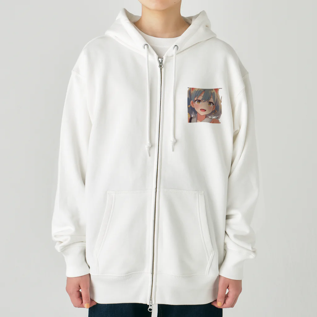 G7のショップの ねこみみの魅力、あなたと共に - ファンタジーグッズ Cat-Eared Beauty: Fantasy Goods to Charm Your Day Heavyweight Zip Hoodie