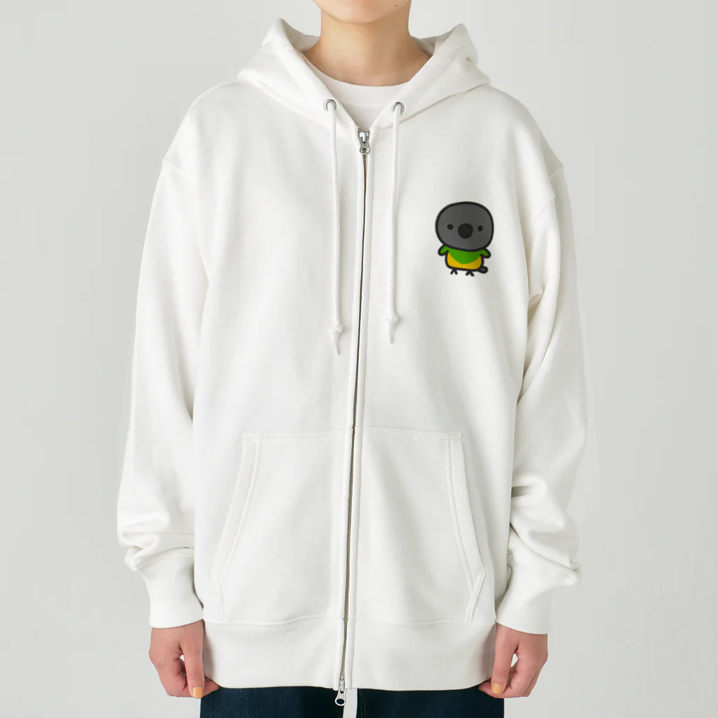 いんこ屋堂のネズミガシラハネナガインコ Heavyweight Zip Hoodie