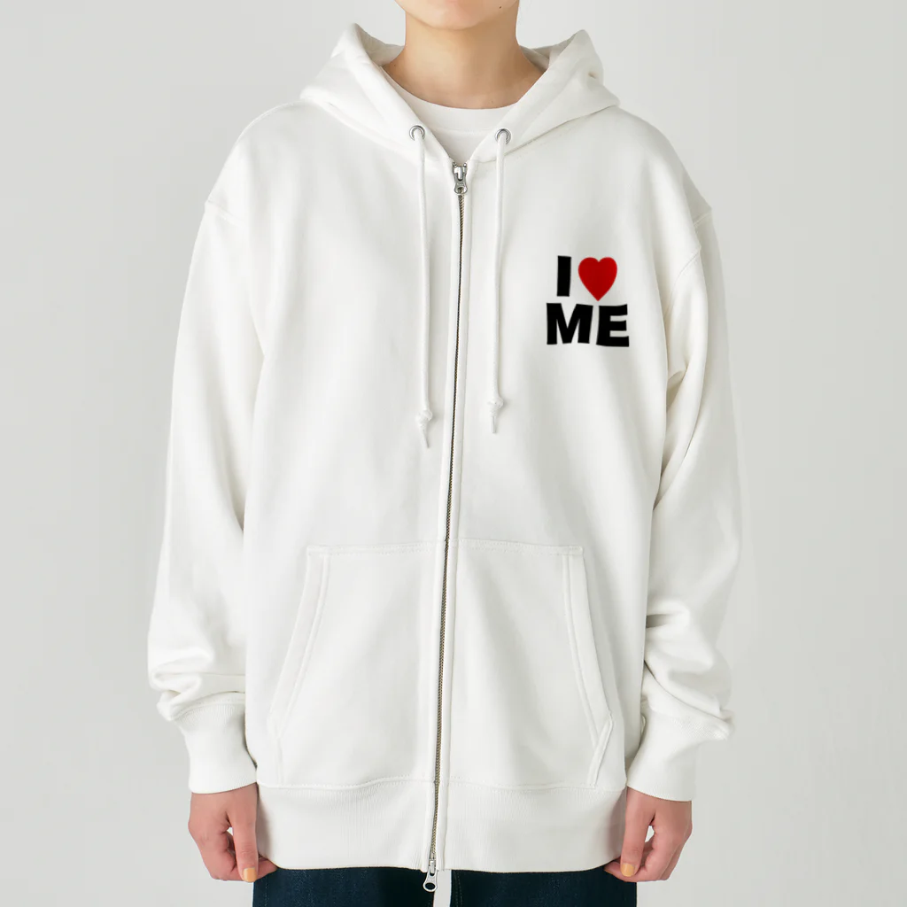 【シリーズ】おもしろ格言ショップの【おふざけシリーズ】I♡ME Heavyweight Zip Hoodie