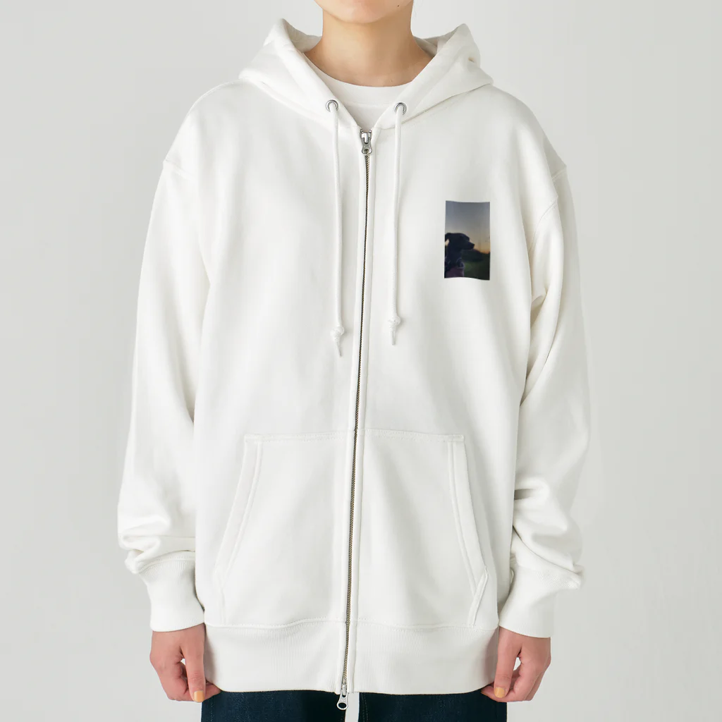 hono想(そう)イタグレ日記の黄昏れる想 Heavyweight Zip Hoodie