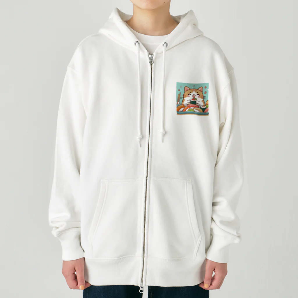 zuuu-の☆す☆し☆ね☆こ☆ Heavyweight Zip Hoodie