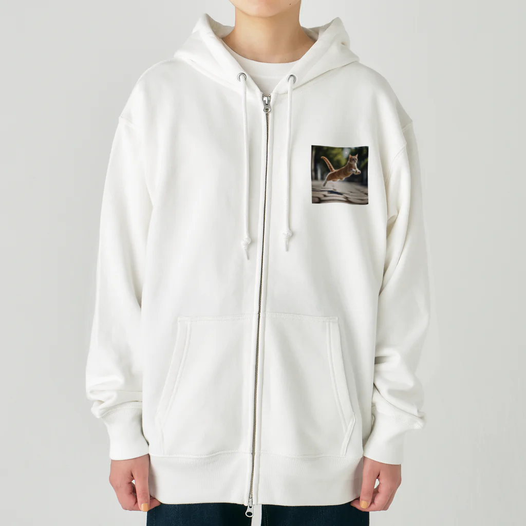 emeralのジャンプする猫 Heavyweight Zip Hoodie