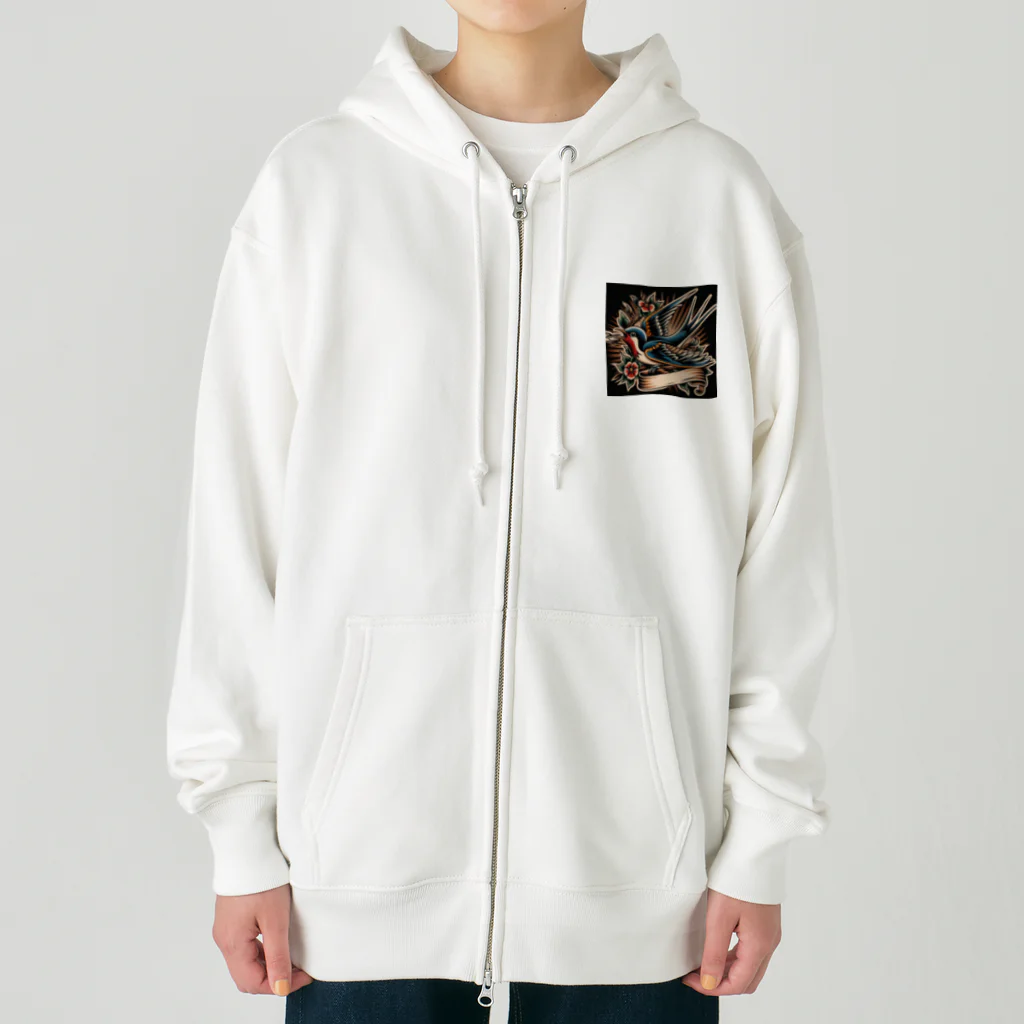 mitsu_tattooのアメリカントラディショナルの燕 Heavyweight Zip Hoodie