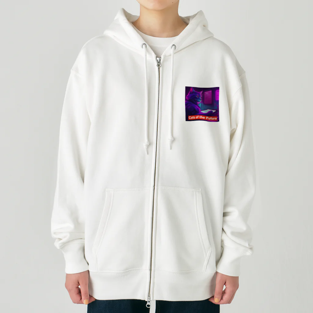 THE NOBLE LIGHTのCats of the Future Heavyweight Zip Hoodie