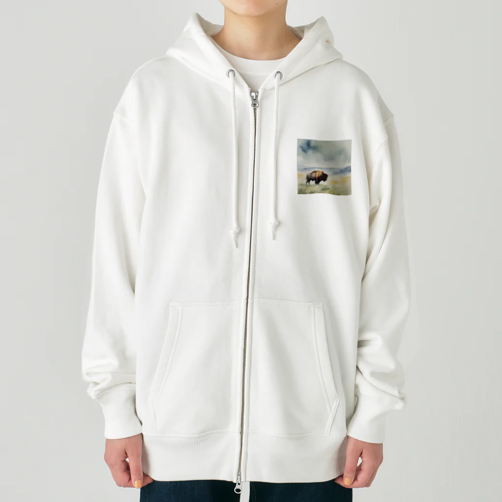 dakaroのバイソンさん Heavyweight Zip Hoodie