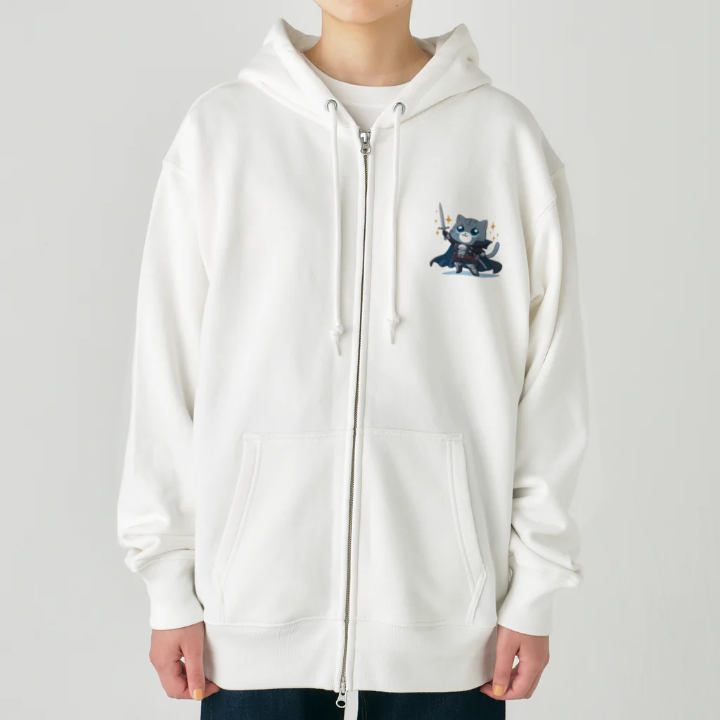 TOSHIRO-Tのファンタジー猫シリーズ・勇者 Heavyweight Zip Hoodie