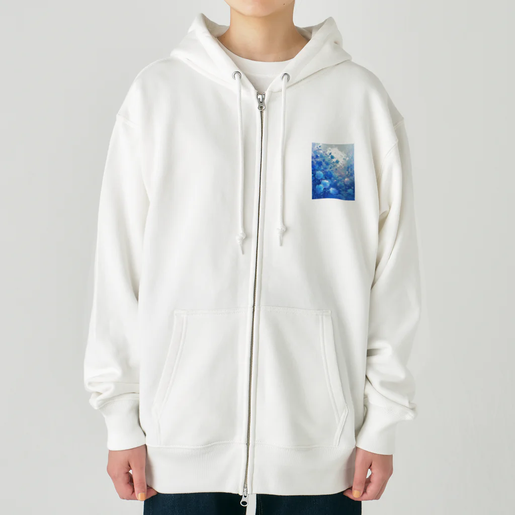 AQUAMETAVERSEの青い薔薇の花園　BLUE PLUM  691 Heavyweight Zip Hoodie