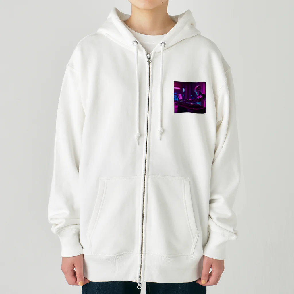 パワドラのDJロボット2 Heavyweight Zip Hoodie