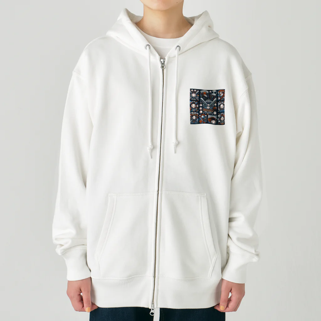 KenchuwanのFuture Baseball Heavyweight Zip Hoodie