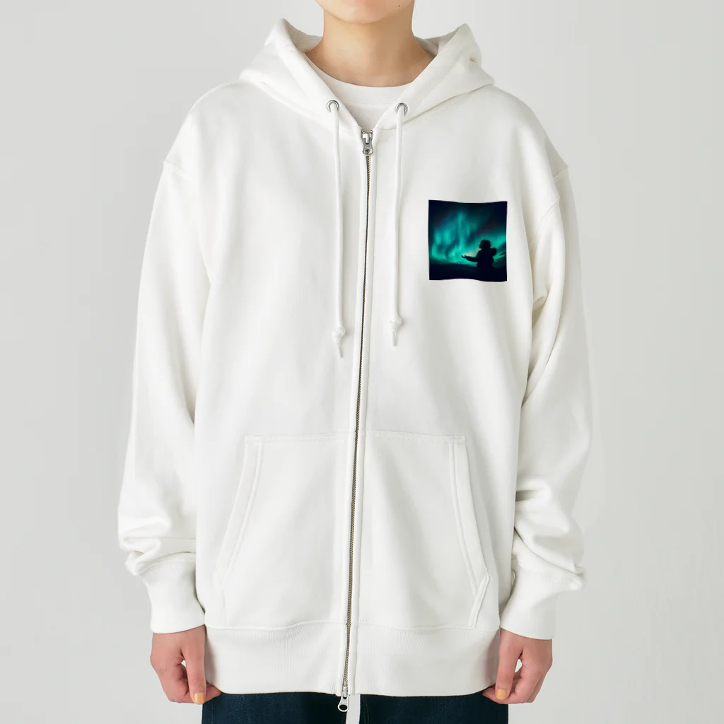 プラネテスの極光を見上げて Heavyweight Zip Hoodie