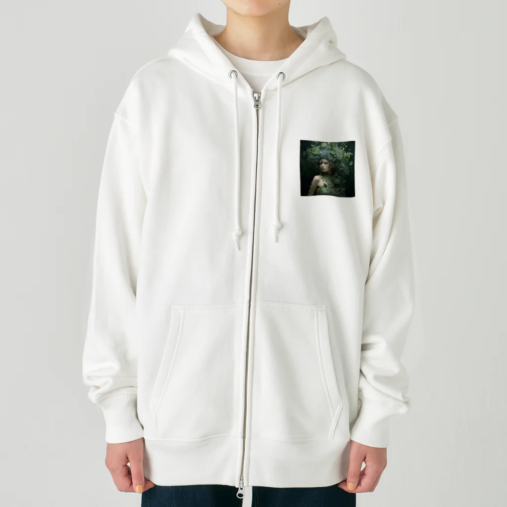 AQUAMETAVERSEのグリーンヘアーフアﾂシﾖン　なでしこ1478 Heavyweight Zip Hoodie