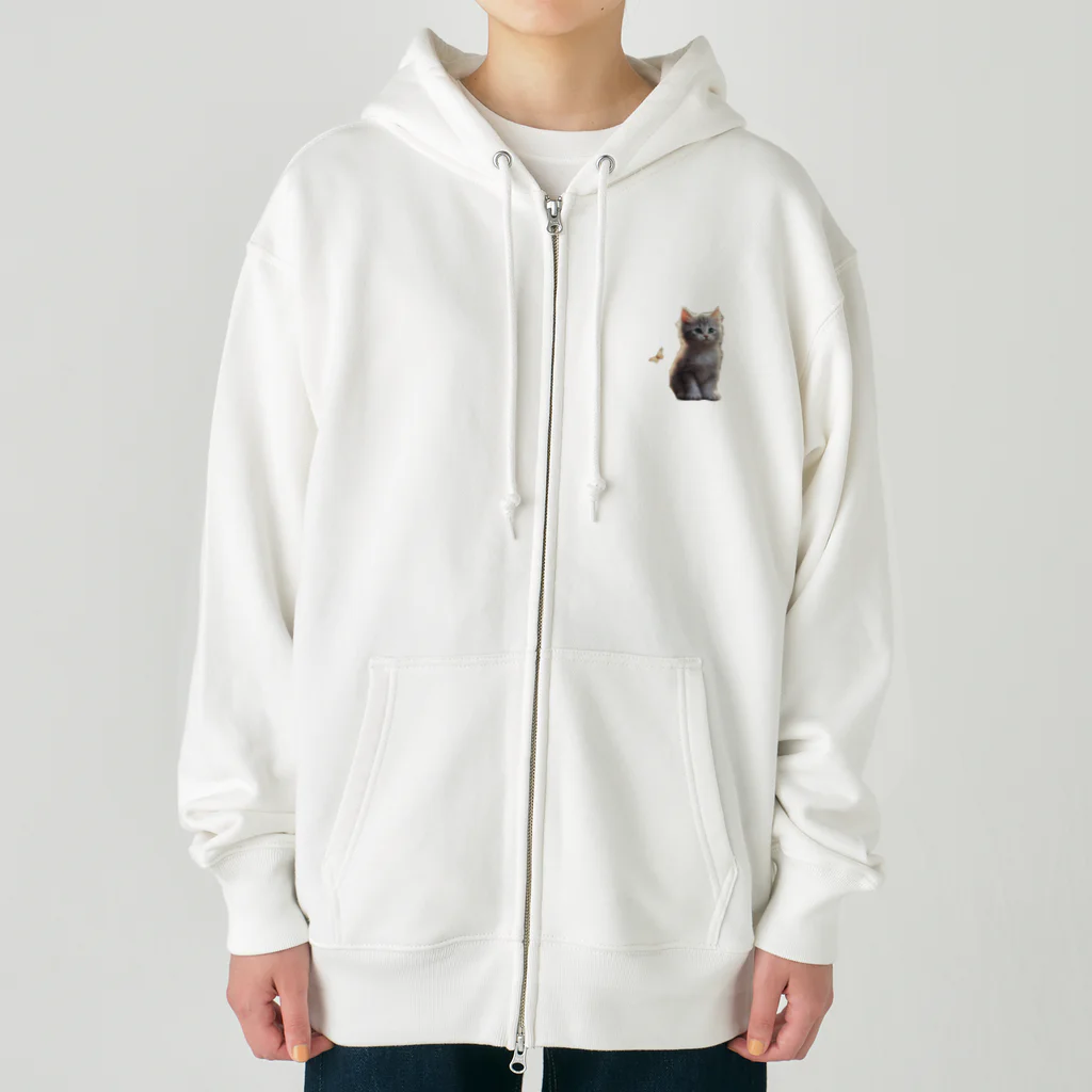 LuuuNのにゃんこ猫 Heavyweight Zip Hoodie