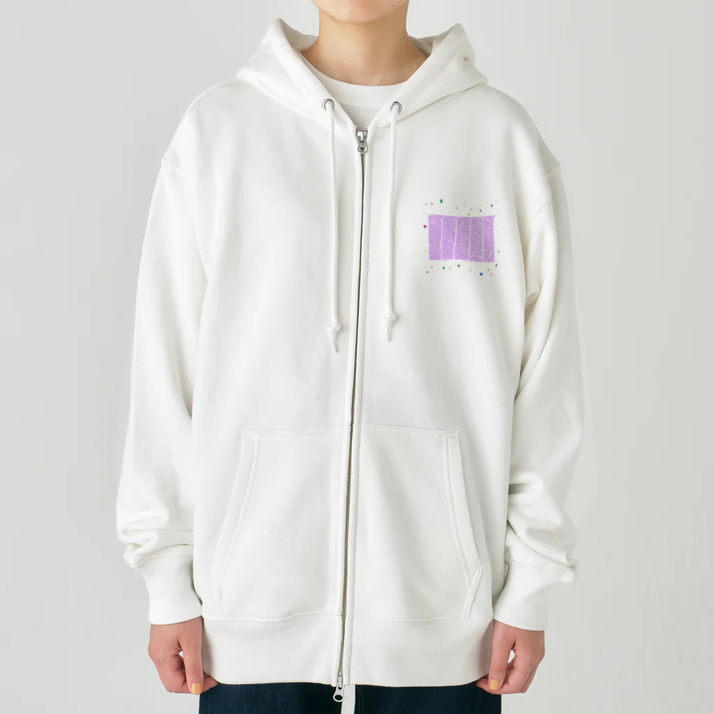 noiSutoaの神秘的なパープルカラー円周率１０００桁 Heavyweight Zip Hoodie