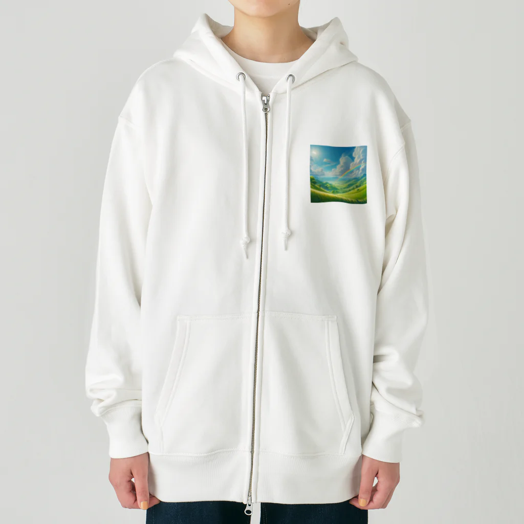 Rパンダ屋の「美しい緑の風景」グッズ Heavyweight Zip Hoodie