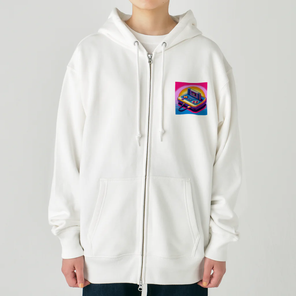 ドット職人のピクセルアート　レトロゲーム Heavyweight Zip Hoodie