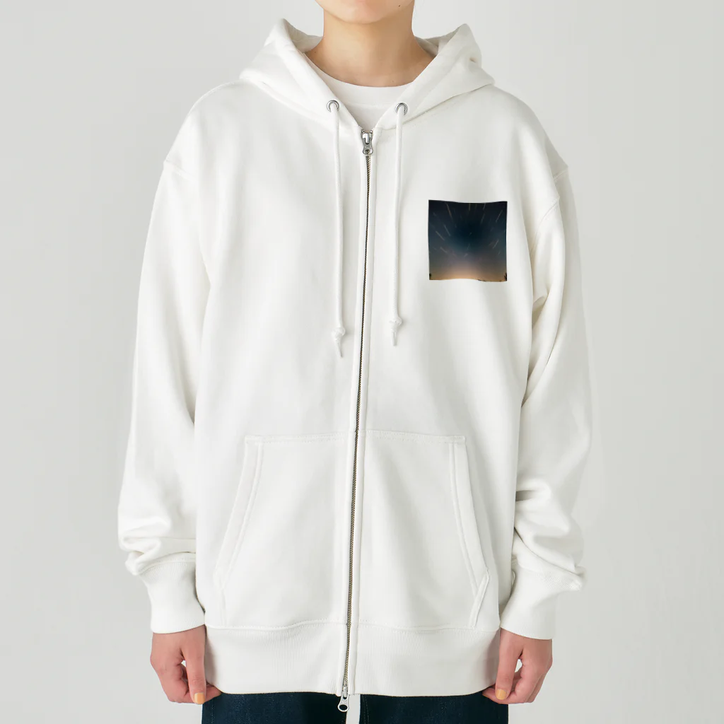 WORLDの線画アート Heavyweight Zip Hoodie