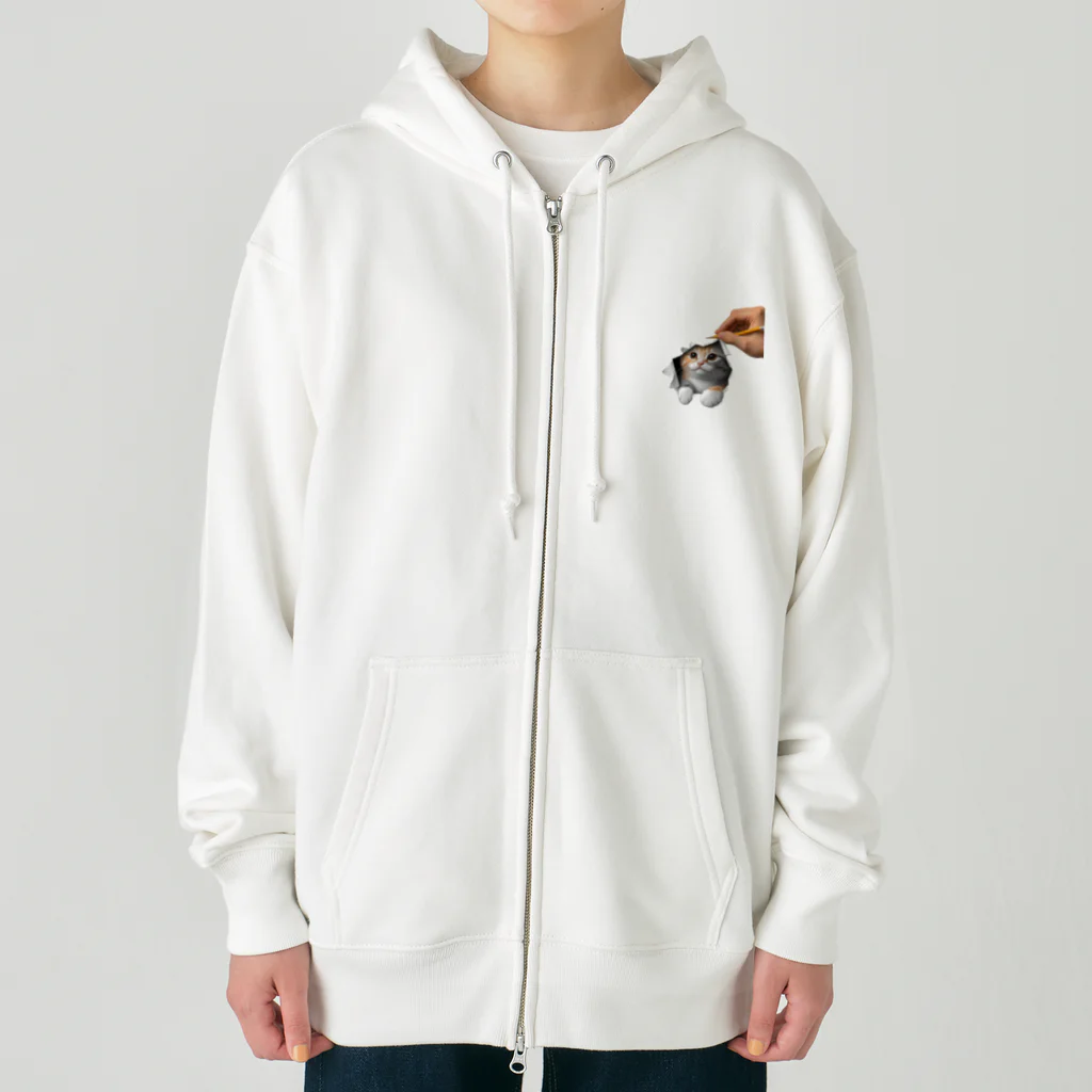 hikotakuの猫が出てくる Heavyweight Zip Hoodie