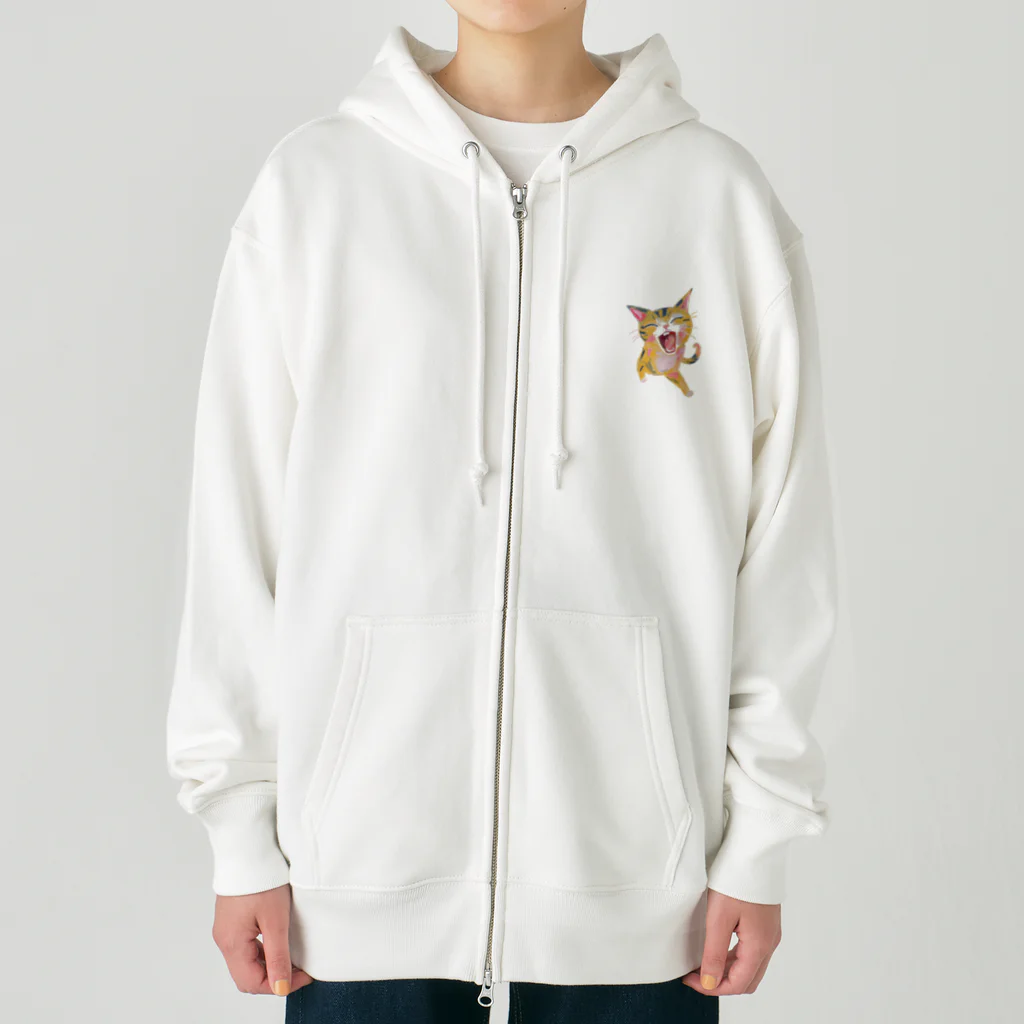 ほわんなかのみゃーと鳴く猫ちゃん Heavyweight Zip Hoodie