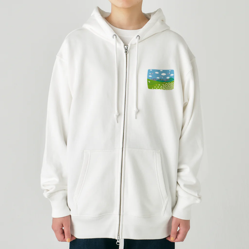 kimchinのテレビの<しばらくお待ちください>のテロップ画面 Heavyweight Zip Hoodie