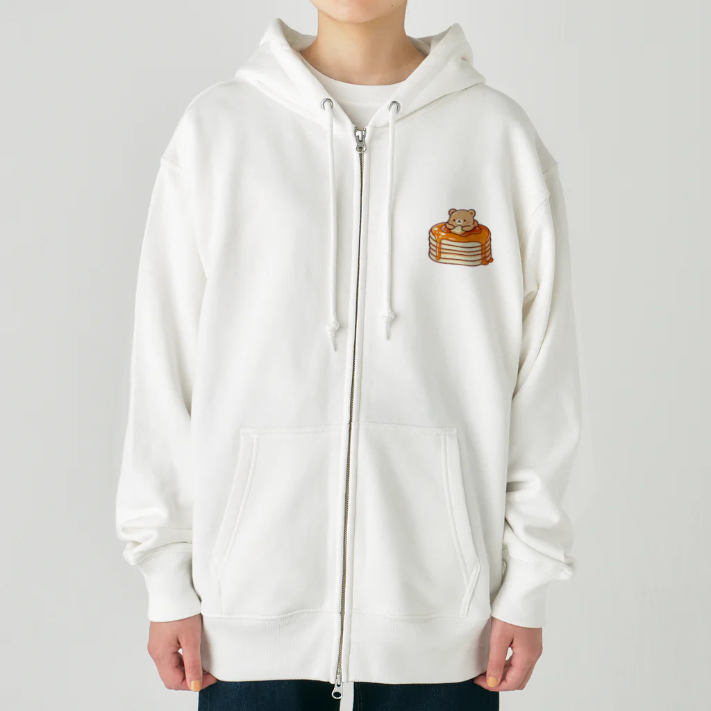 Slabo+Kariiのホットケーキとクマさん Heavyweight Zip Hoodie