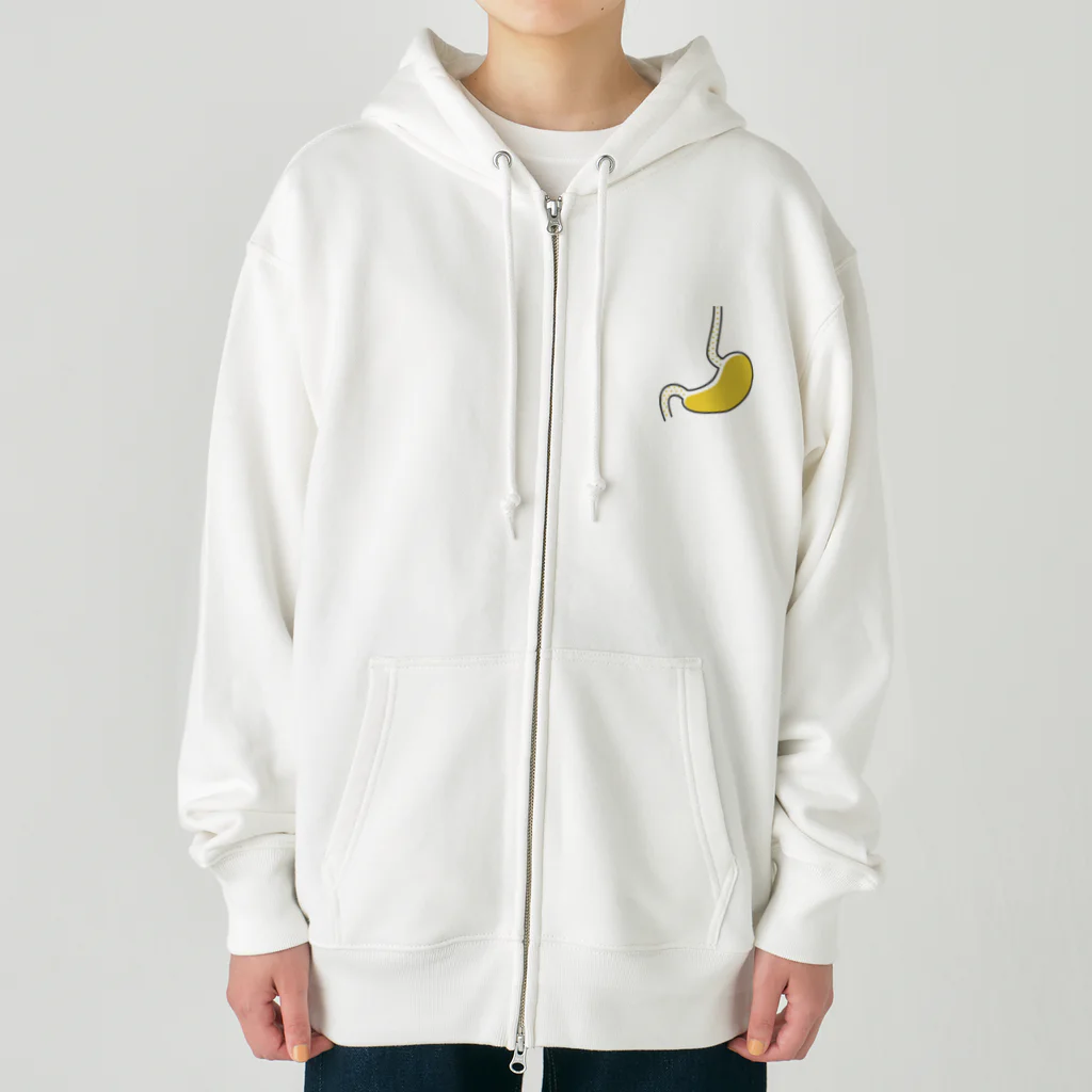 8anna storeの人体のなぞ。シンプルな胃。 Heavyweight Zip Hoodie