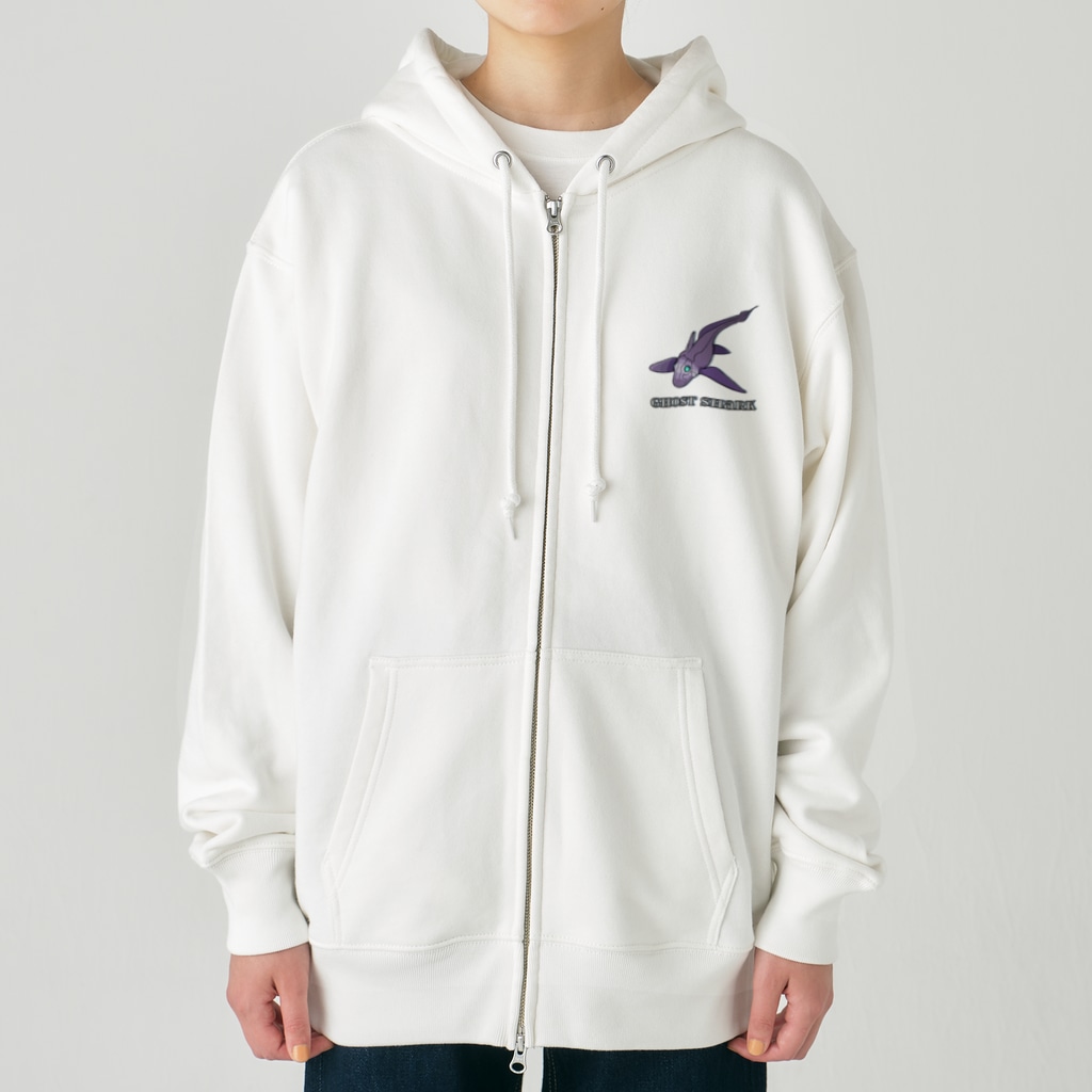 LalaHangeulのGhost Shark Heavyweight Zip Hoodie