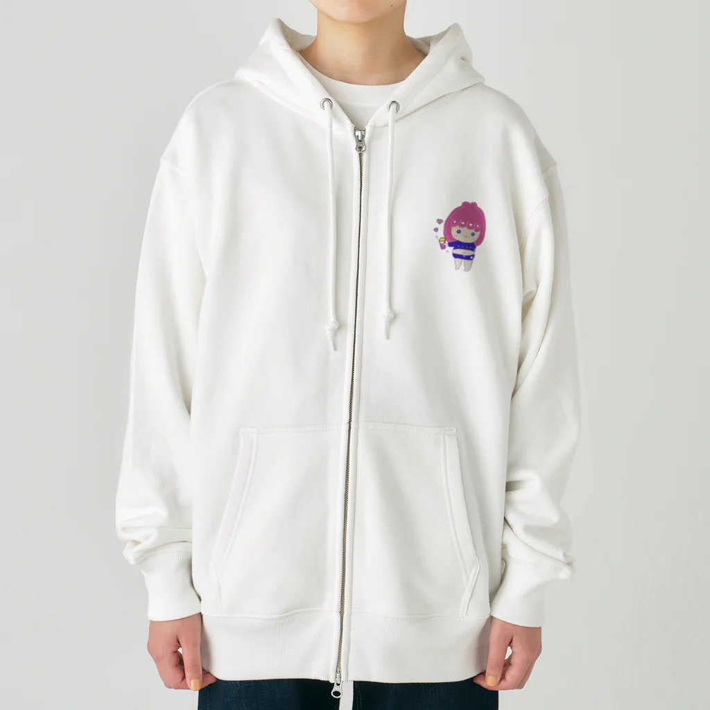 rurugirlのプロテイン女子（ロゴなし） Heavyweight Zip Hoodie