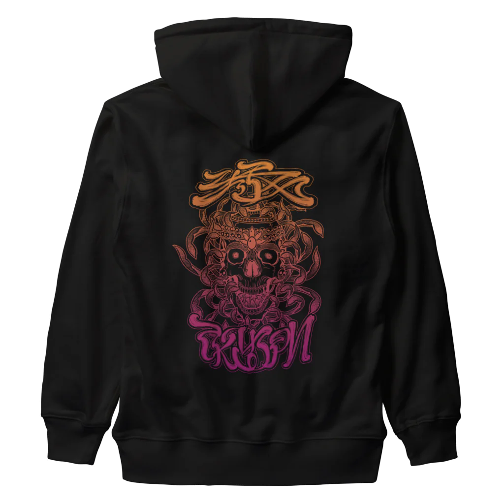 Y's Ink Works Official Shop at suzuriのY'sロゴ Skull  (Color Print) Heavyweight Zip Hoodie