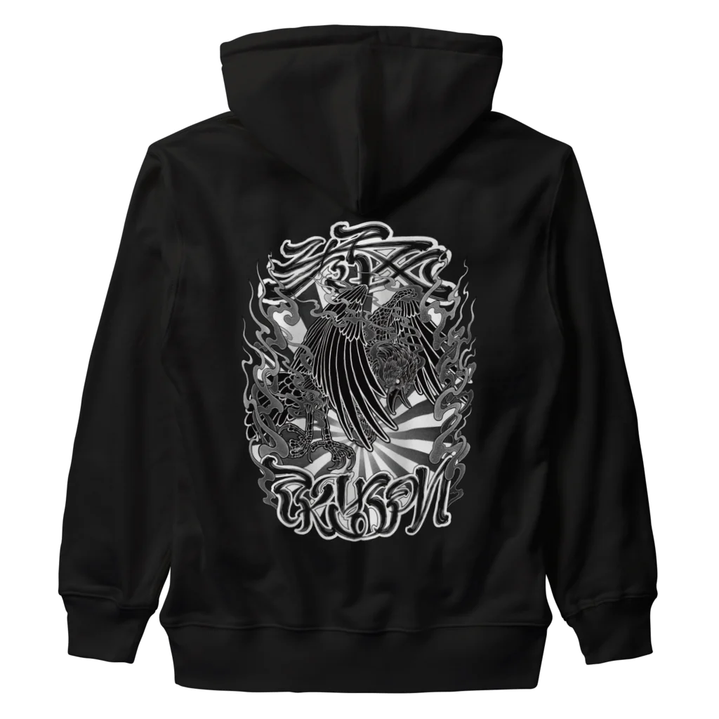 Y's Ink Works Official Shop at suzuriのCROW Heavyweight Zip Hoodie