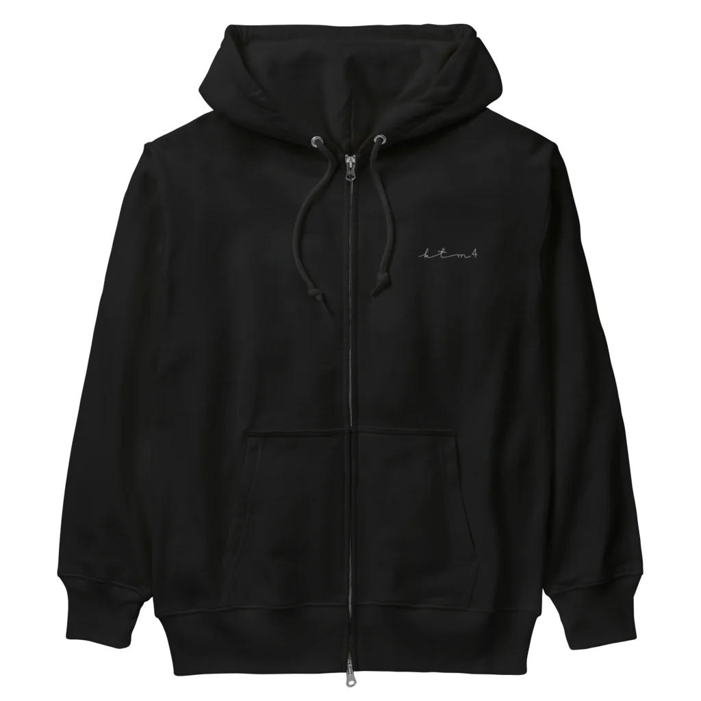 KTM4の筆記体ktm4白 Heavyweight Zip Hoodie