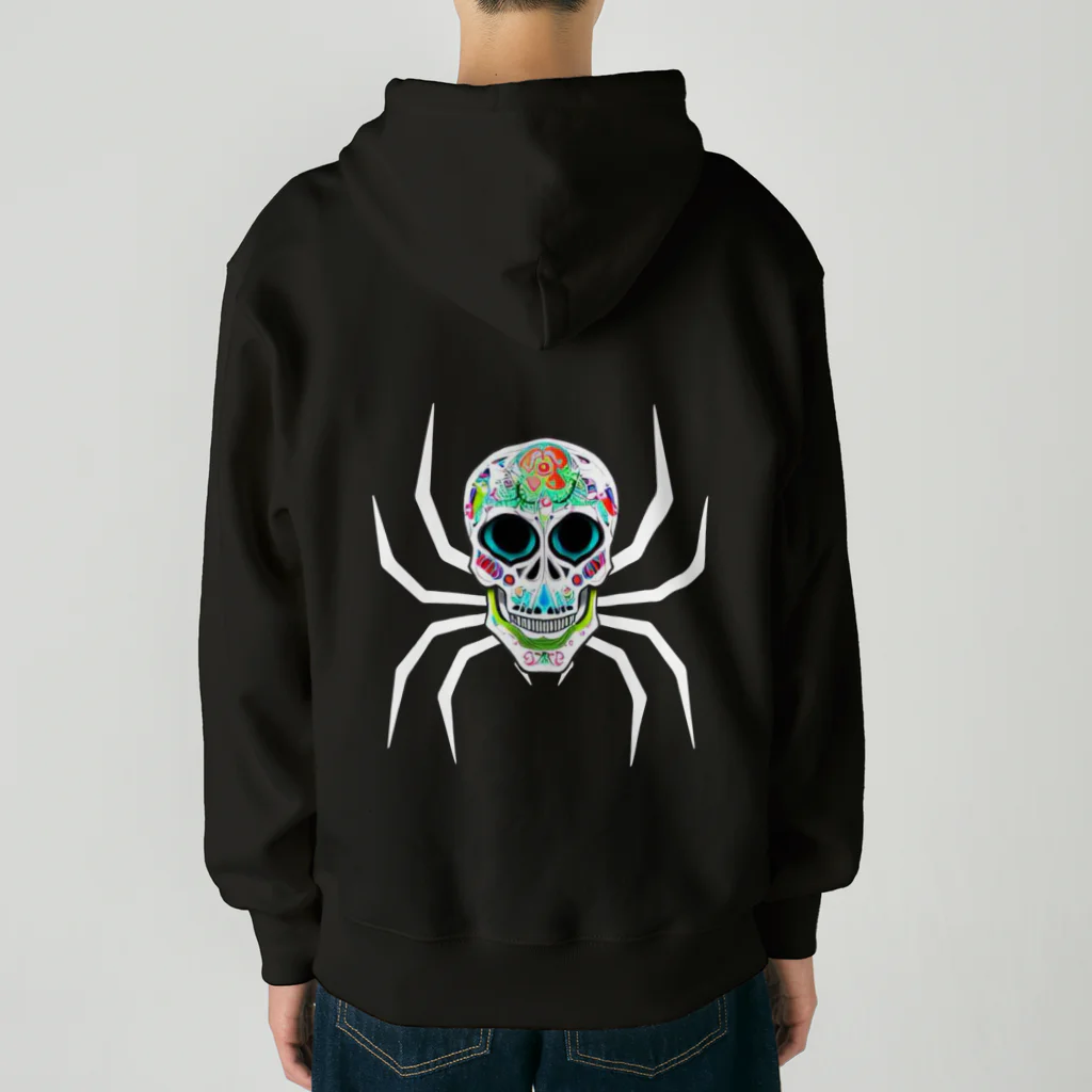 KNTMのSPIDER SKULL ヘビーウェイトジップパーカー